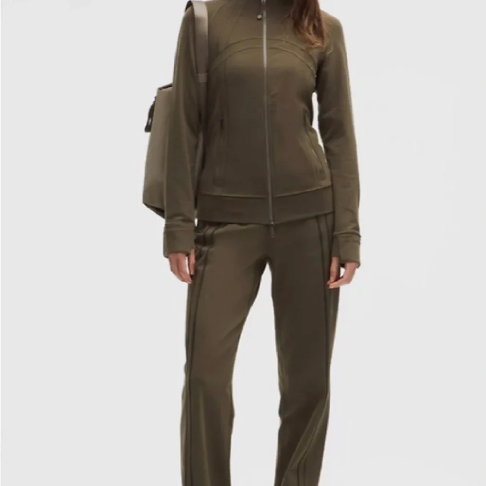 Lululemon SET Define Track Jacket Matching Wide Pants  Luon 6 Small Olive